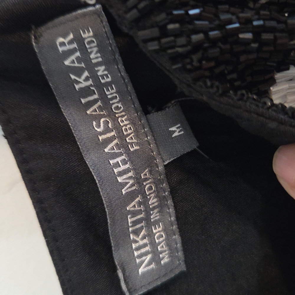 Anthropologie Nikita Mhaisalkar full length beaded top Dress SZ M NWT - Picture 7 of 14